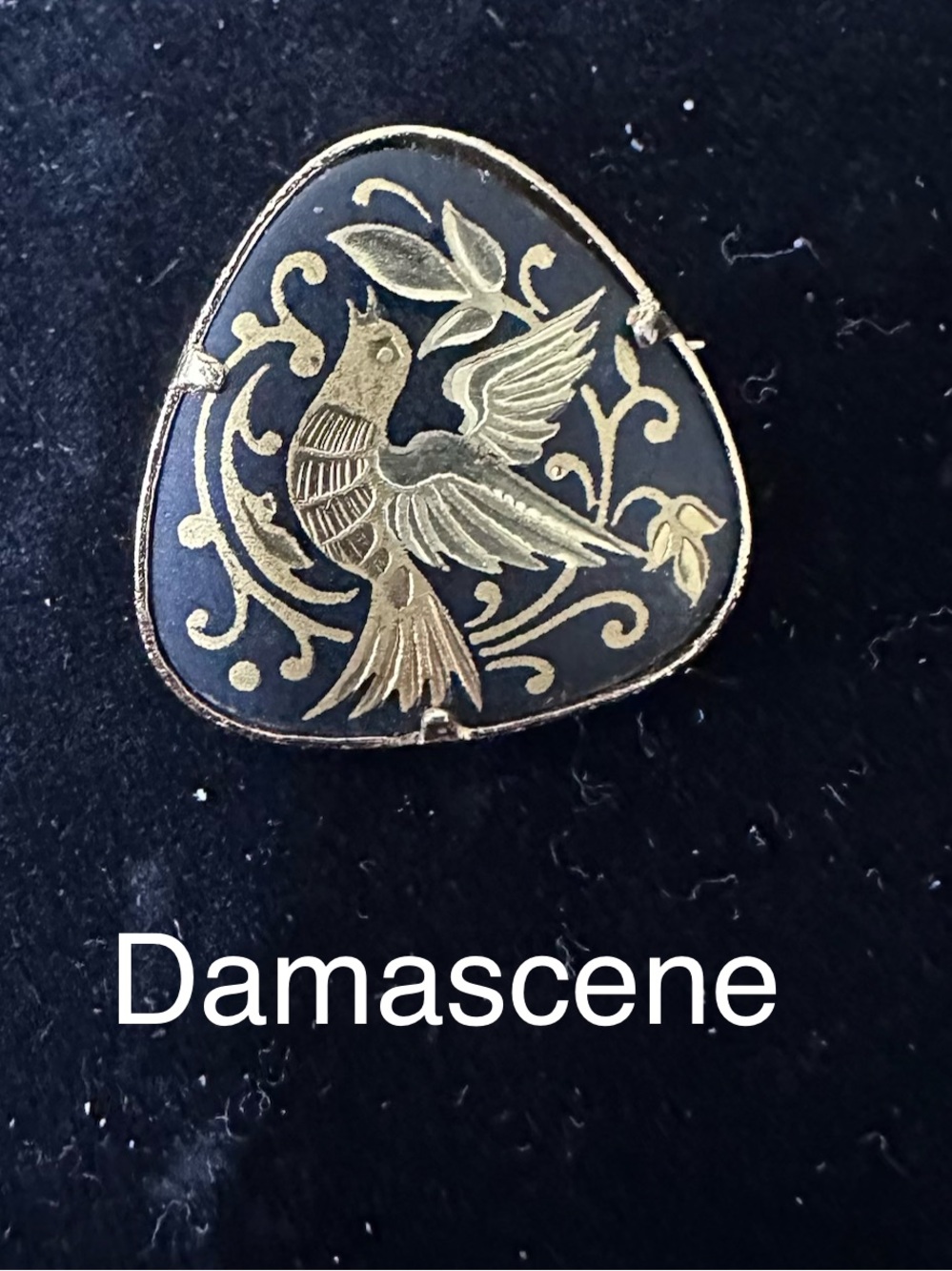 548- Damascene Brooch approx. 3/4”